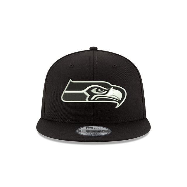 Seattle Seahawks NFL New Era Men Black White 9Fifty Basic Snapback product image 4, provided for visual reference and