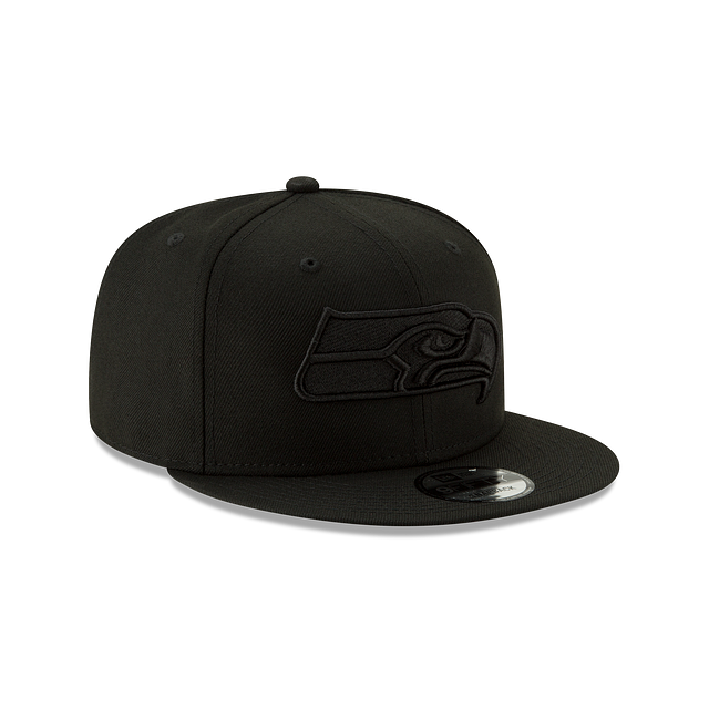 Seattle Seahawks NFL New Era Men Black On Black 9Fifty Basic Snapback product image 4, provided for visual reference and