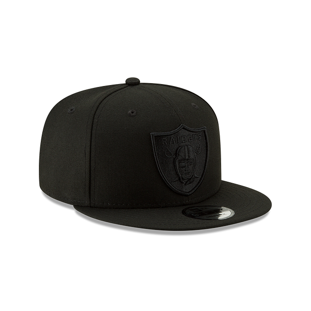 Las Vegas Raiders NFL New Era Men Black On Black 9Fifty Basic Snapback product image 4, provided for visual reference and