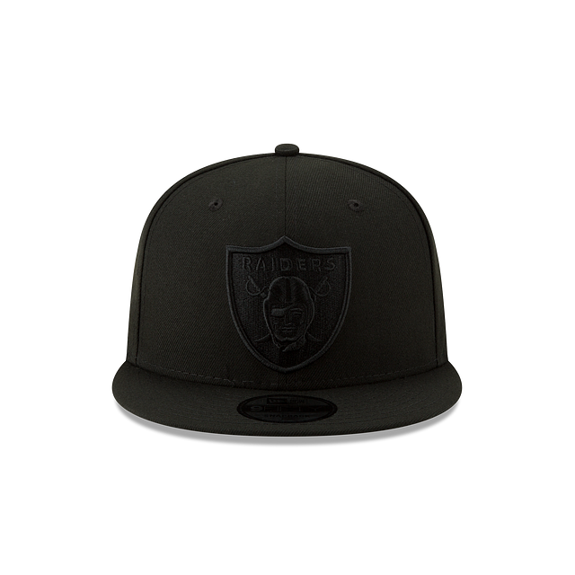 Las Vegas Raiders NFL New Era Men Black On Black 9Fifty Basic Snapback product image 3, provided for visual reference and