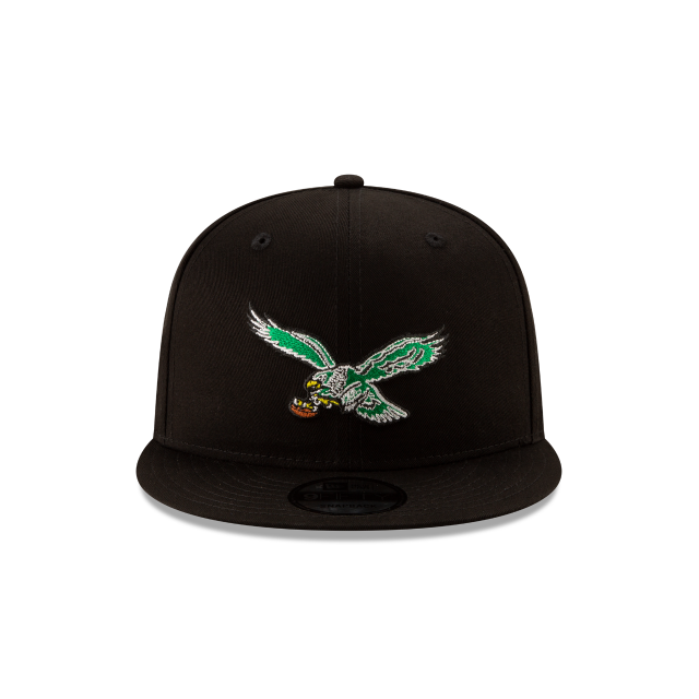 Philadelphia Eagles NFL New Era Men Black 9Fifty Classic Logo Basic Snapback product image 3, provided for visual reference