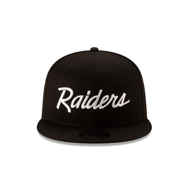 Oakland Raiders NFL New Era Men Black 9Fifty Script Basic Snapback product image 3, provided for visual reference and