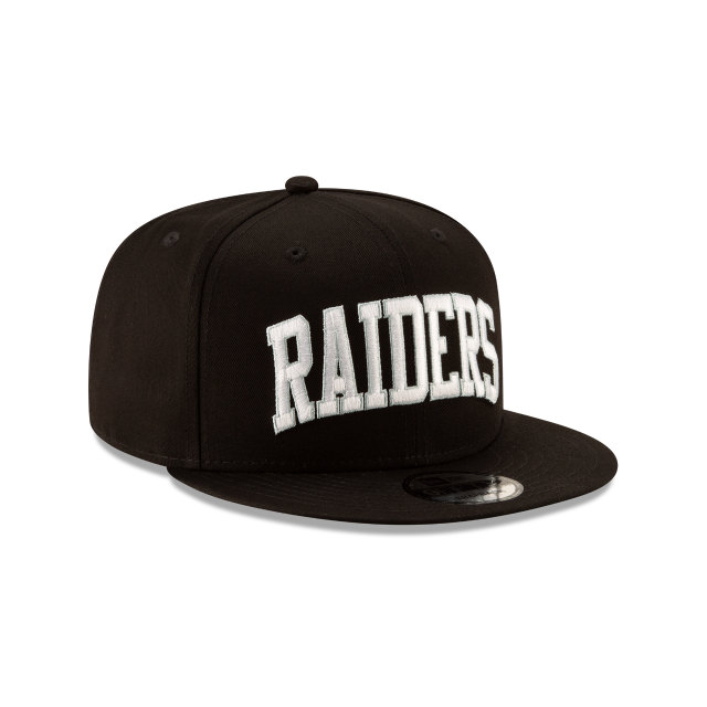 Oakland Raiders NFL New Era Men Black 9Fifty Arched Basic Snapback product image 4, provided for visual reference and