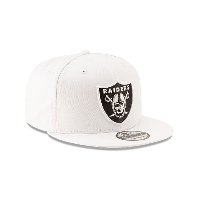 Las Vegas Raiders NFL New Era Men White 9Fifty Basic Snapback product image 4, provided for visual reference and product