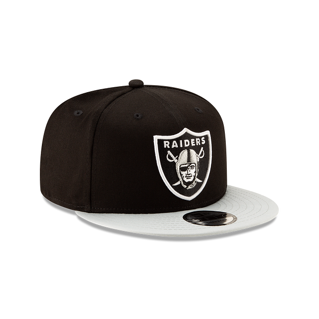 Las Vegas Raiders NFL New Era Men Black/Grey 9Fifty 2 Tone Basic Snapback product image 5, provided for visual reference and