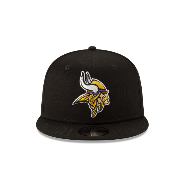 Minnesota Vikings NFL New Era Men Black 9Fifty Basic Snapback product image 3, provided for visual reference and product