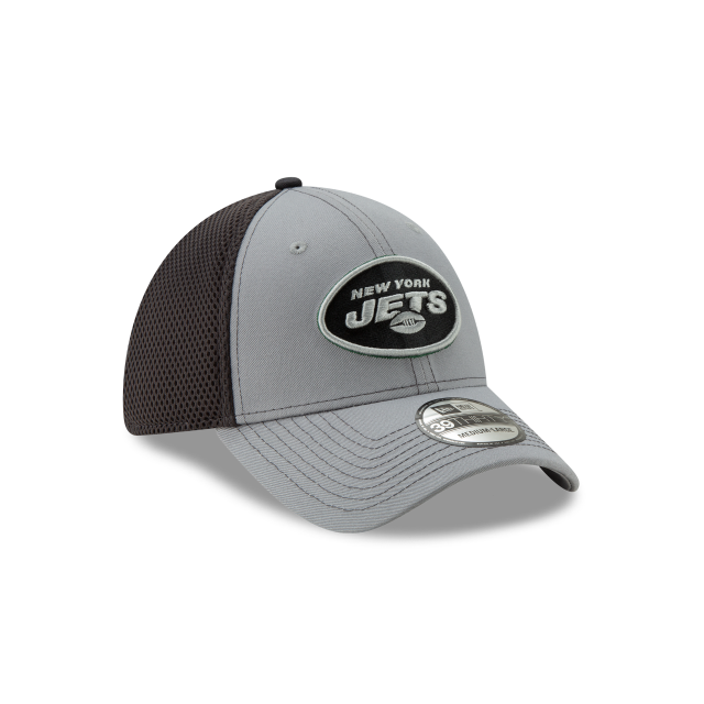 New York Jets NFL New Era Men Grey 39Thirty Grayed Out Neo 2 Stretch Fit Hat product image 4, provided for visual reference