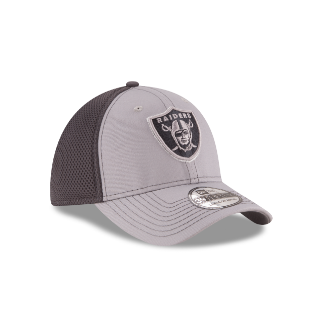 Las Vegas Raiders NFL New Era Men Grey 39Thirty Grayed Out Neo 2 Stretch Fit Hat product image 4, provided for visual