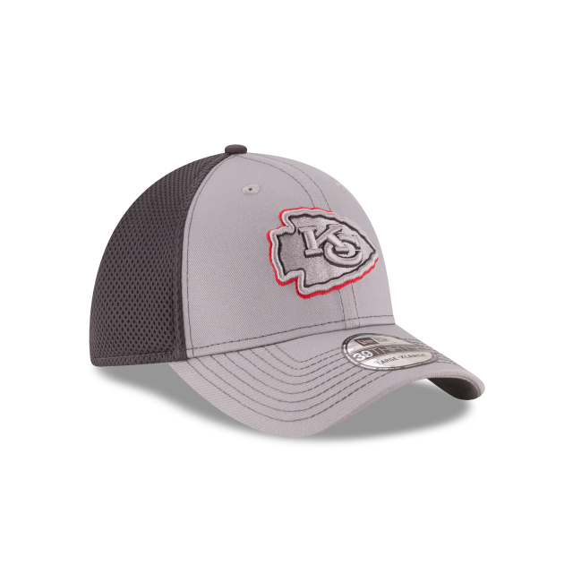 Kansas City Chiefs NFL New Era Men Grey 39Thirty Grayed Out Neo 2 Stretch Fit Hat product image 4, provided for visual