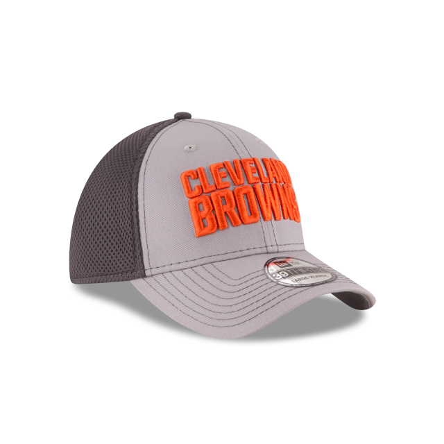 Cleveland Browns NFL New Era Men Grey 39Thirty Grayed Out Neo 2 Stretch Fit Hat product image 4, provided for visual