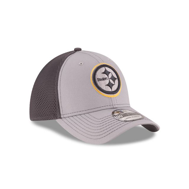 Pittsburgh Steelers NFL New Era Men Grey 39Thirty Grayed Out Neo 2 Stretch Fit Hat product image 3, provided for visual