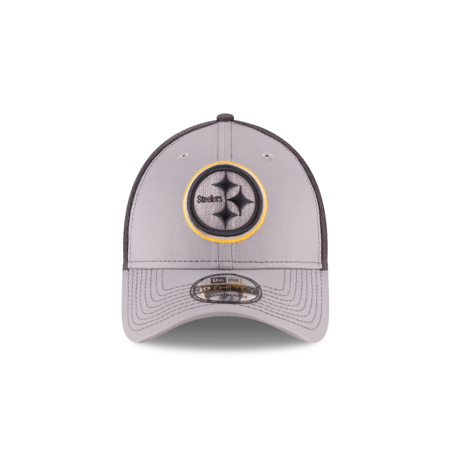 Pittsburgh Steelers NFL New Era Men Grey 39Thirty Grayed Out Neo 2 Stretch Fit Hat product image 4, provided for visual