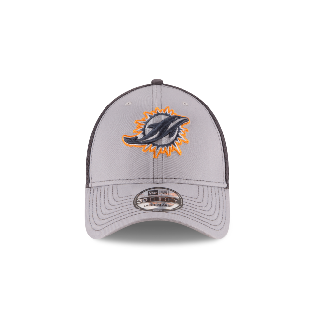 Miami Dolphins NFL New Era Men Grey 39Thirty Grayed Out Neo 2 Stretch Fit Hat product image 3, provided for visual reference