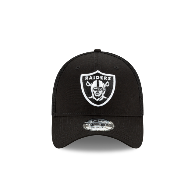 Las Vegas Raiders NFL New Era Men Black/White 39Thirty Neo Stretch Fit Hat product image 3, provided for visual reference