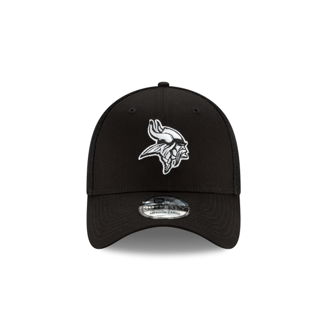 Minnesota Vikings NFL New Era Men Black/White 39Thirty Neo Stretch Fit Hat product image 3, provided for visual reference