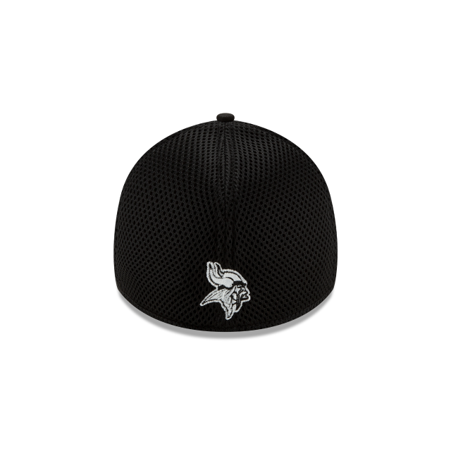 Minnesota Vikings NFL New Era Men Black/White 39Thirty Neo Stretch Fit Hat product image 2, provided for visual reference