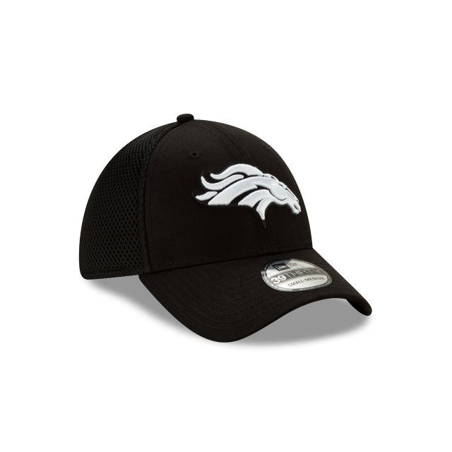 Denver Broncos NFL New Era Men Black/White 39Thirty Neo Stretch Fit Hat product image 4, provided for visual reference and
