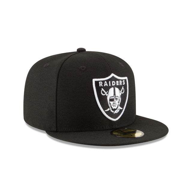 Las Vegas Raiders NFL New Era Men Black/White 59Fifty League Basic Fitted Hat product image 5, provided for visual reference