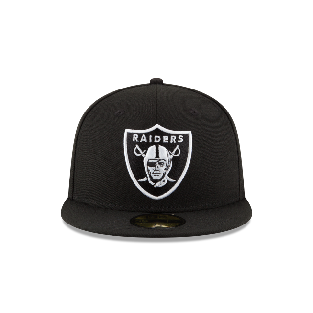 Las Vegas Raiders NFL New Era Men Black/White 59Fifty League Basic Fitted Hat product image 4, provided for visual reference