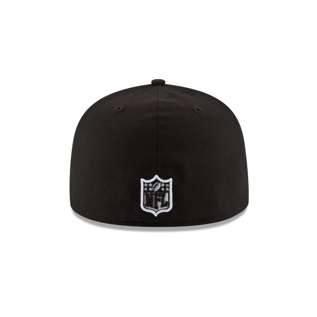 Las Vegas Raiders NFL New Era Men Black/White 59Fifty League Basic Fitted Hat product image 2, provided for visual reference
