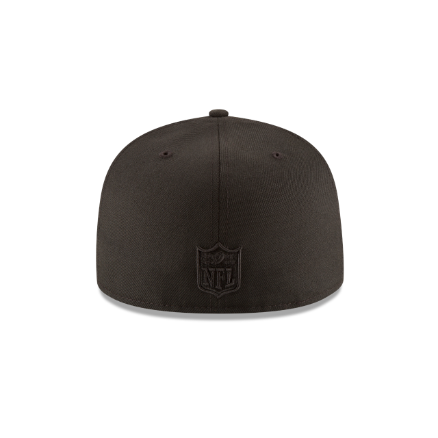 Las Vegas Raiders NFL New Era Men Black on Black 59Fifty League Basic Fitted Hat product image 2, provided for visual