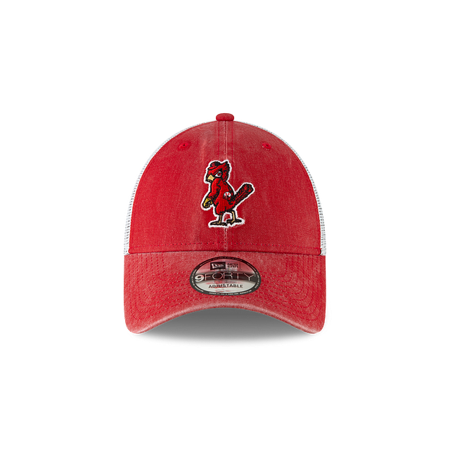 St. Louis Cardinals MLB New Era Men Red 9Forty Cooperstown Washed Trucker Adjustable Hat product image 3, provided for