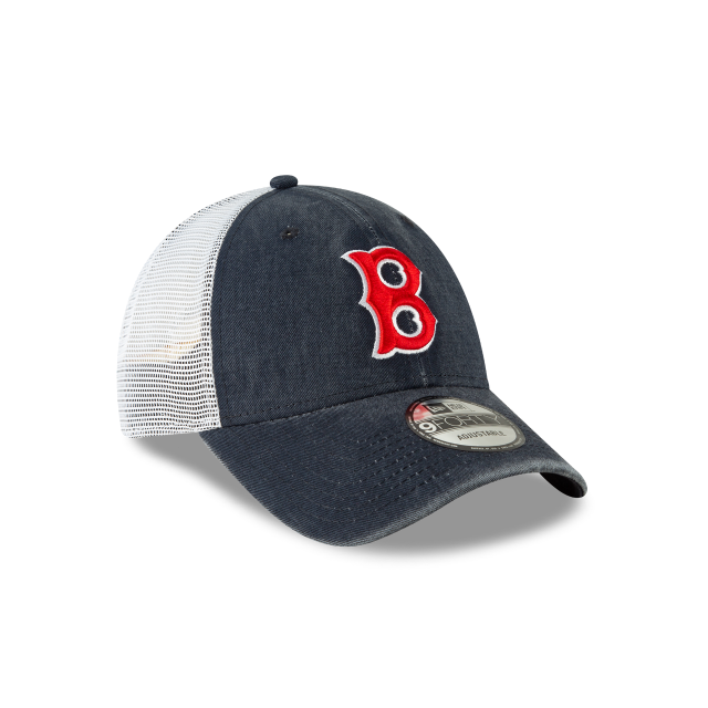 Boston Red Sox MLB New Era Men Navy 9Forty Cooperstown Washed Trucker Adjustable Hat product image 4, provided for visual