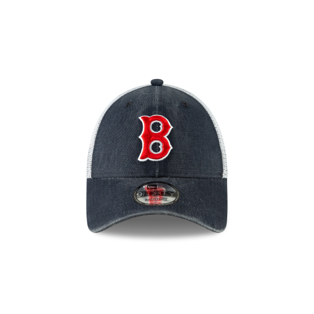 Boston Red Sox MLB New Era Men Navy 9Forty Cooperstown Washed Trucker Adjustable Hat product image 3, provided for visual
