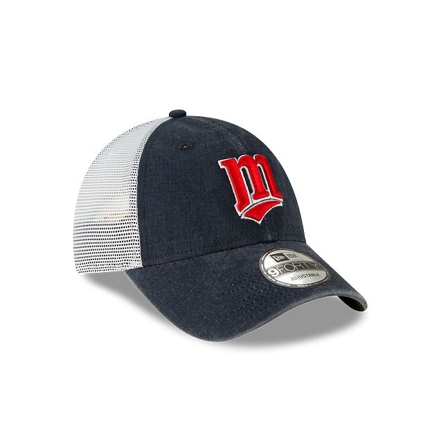Minnesota Twins MLB New Era Men Navy 9Forty Cooperstown Washed Trucker Adjustable Hat product image 4, provided for visual