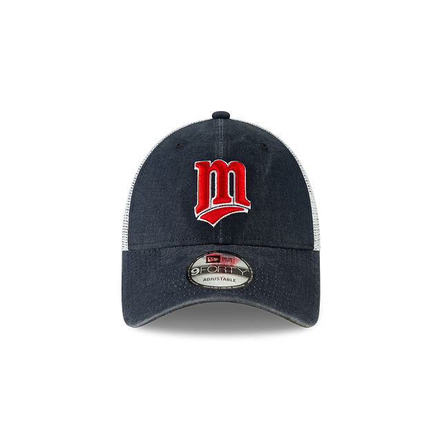 Minnesota Twins MLB New Era Men Navy 9Forty Cooperstown Washed Trucker Adjustable Hat product image 3, provided for visual