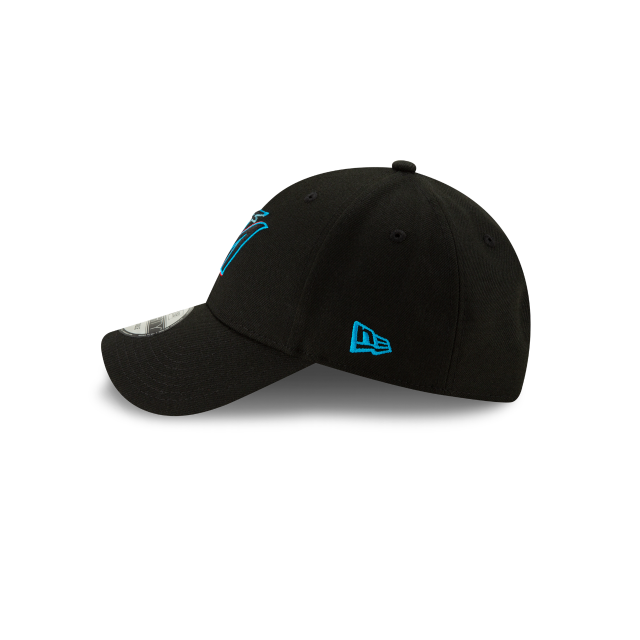 Miami Marlins MLB New Era Men Black 9Forty League Adjustable Hat product image 3, provided for visual reference and product