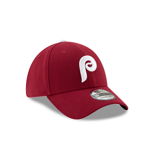 Philadelphia Phillies MLB New Era Men Burgundy 39Thirty Team Classic Stretch Fit Hat product image 6, provided for visual