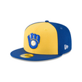Milwaukee Brewers MLB New Era Men Royal / Yellow 59Fifty 1978 Cooperstown Wool Fitted Hat product image 1, provided for