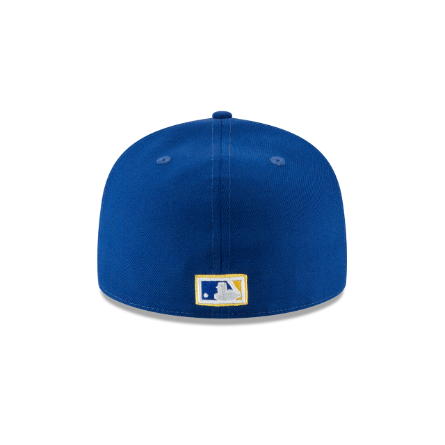 Milwaukee Brewers MLB New Era Men Royal / Yellow 59Fifty 1978 Cooperstown Wool Fitted Hat product image 2, provided for