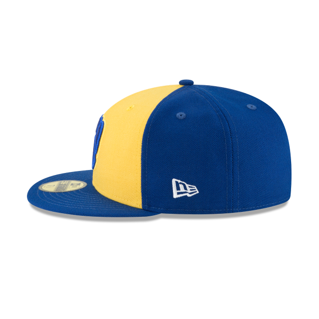 Milwaukee Brewers MLB New Era Men Royal / Yellow 59Fifty 1978 Cooperstown Wool Fitted Hat product image 5, provided for