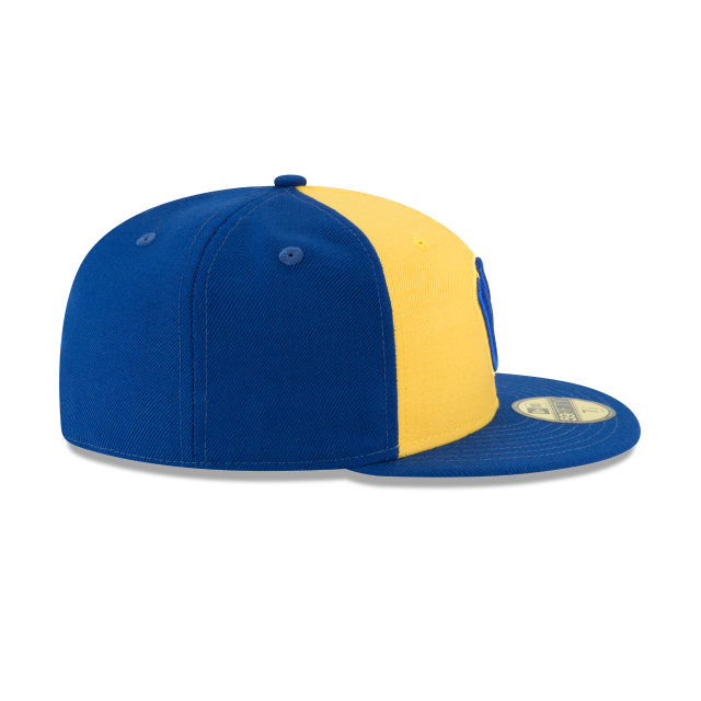 Milwaukee Brewers MLB New Era Men Royal / Yellow 59Fifty 1978 Cooperstown Wool Fitted Hat product image 6, provided for