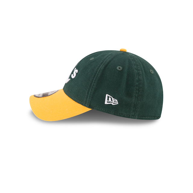 Oakland Athletics MLB New Era Men Green/Yellow 9Twenty Core Classic Adjustable Hat product image 4, provided for visual