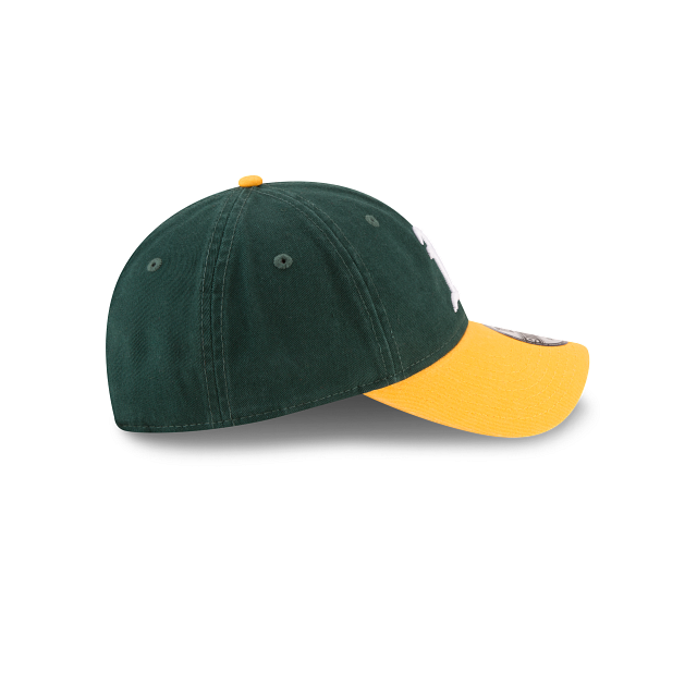 Oakland Athletics MLB New Era Men Green/Yellow 9Twenty Core Classic Adjustable Hat product image 3, provided for visual