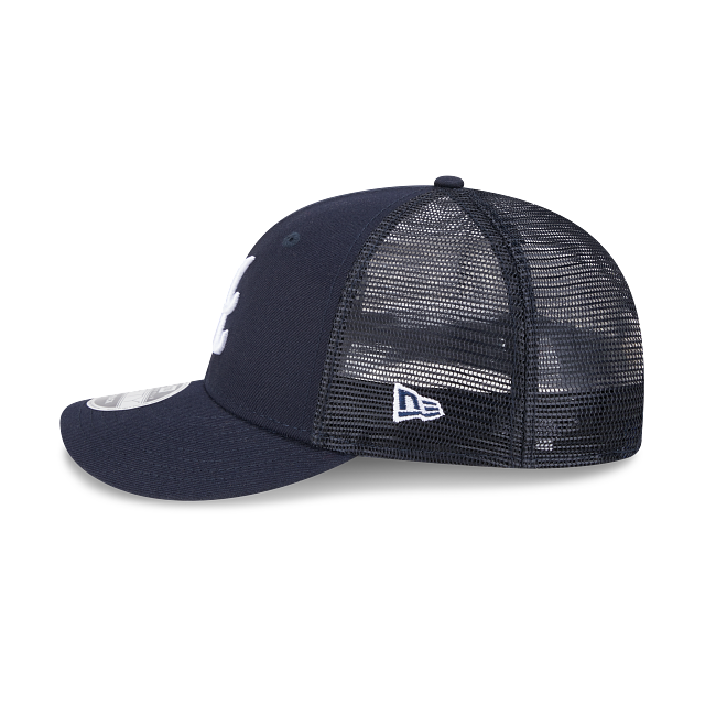 Atlanta Braves MLB New Era Men Navy 9Fifty Low Profile Trucker Snapback product image 5, provided for visual reference and