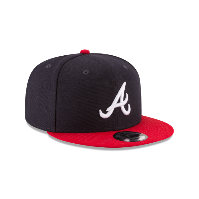Atlanta Braves MLB New Era Men Navy/Red 9Fifty Basic Snapback product image 6, provided for visual reference and product