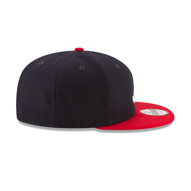 Atlanta Braves MLB New Era Men Navy/Red 9Fifty Basic Snapback product image 3, provided for visual reference and product