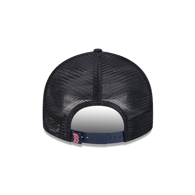 Boston Red Sox MLB New Era Men Navy 9Fifty Low Profile Trucker Snapback product image 2, provided for visual reference and