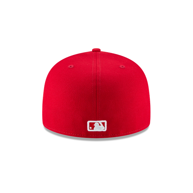 Boston Red Sox MLB New Era Men Scarlet Red 59Fifty Basic Fitted Hat product image 2, provided for visual reference and