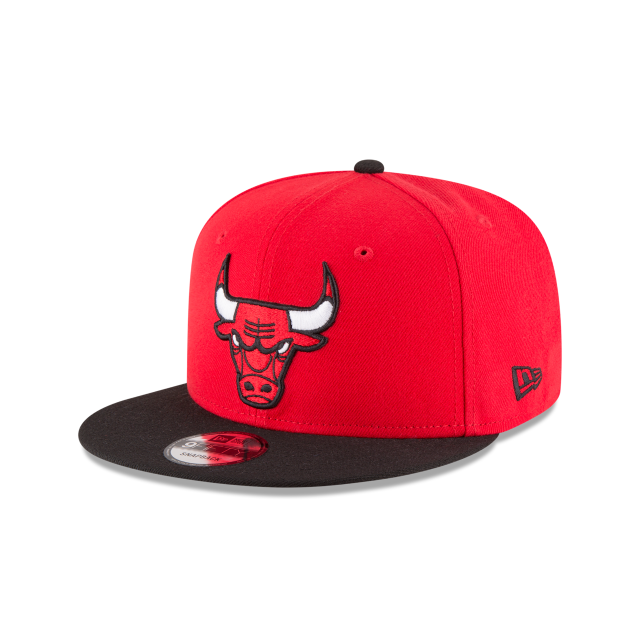 Chicago Bulls NBA New Era Men Red/Black 9Fifty Two Tone Snapback product image 1, provided for visual reference and product