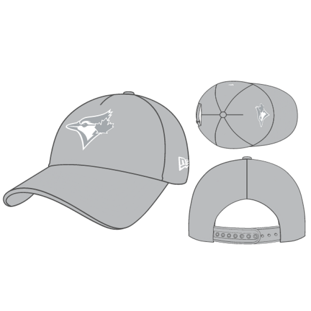 Toronto Blue Jays MLB New Era Men Grey 9Forty A-Frame Snapback Hat product image 1, provided for visual reference and