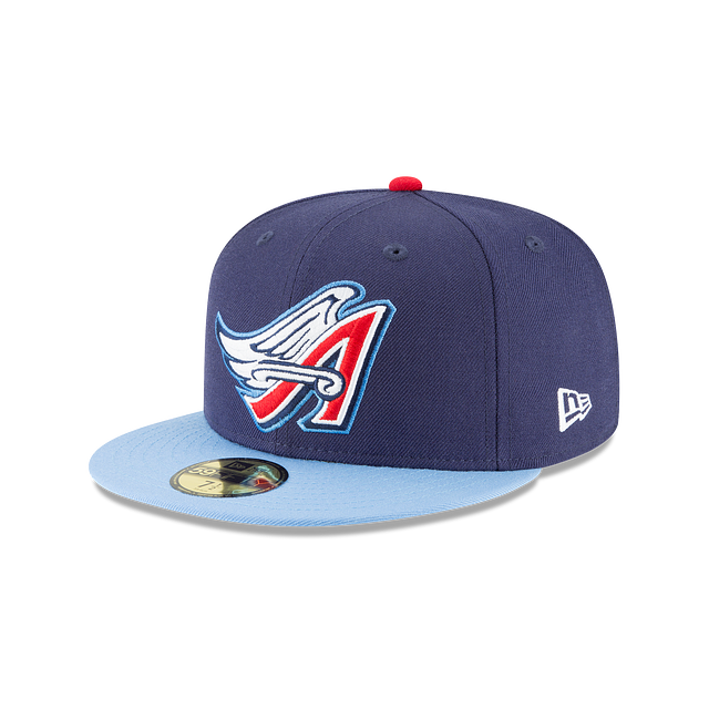 AnaheimAngels MLB New Era Men Navy/Light Blue 59Fifty Cooperstown 1997 Wool Fitted Hat product image 1, provided for visual