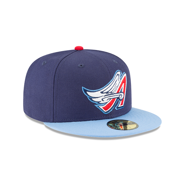 AnaheimAngels MLB New Era Men Navy/Light Blue 59Fifty Cooperstown 1997 Wool Fitted Hat product image 6, provided for visual