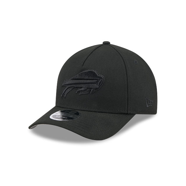 Buffalo Bills NFL New Era Men Black on Black 9FORTY M-Crown A-Frame Adjustable Hat product image 7, provided for visual