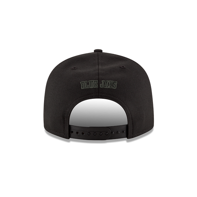 Toronto Blue Jays MLB New Era Men Black On Black 9Fifty Red Leaf Snapback product image 2, provided for visual reference and