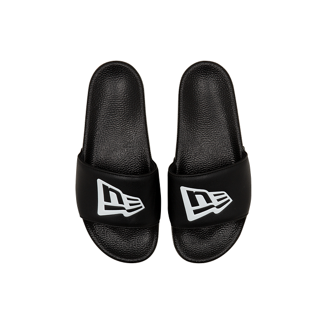 New Era Flag Men Black White AX20 Slides Sandals product image 6, provided for visual reference and product detail review